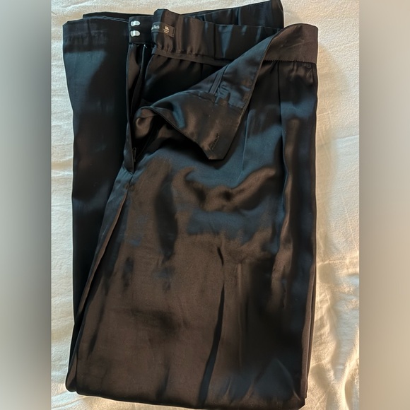 Abercrombie & Fitch Pants - Abercrombie & Fitch High Rise Tailored Straight Satin Pant